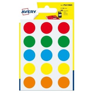 Etichette adesive tonde PSA - in carta - permanenti - diametro 19 mm - 15 et/fg…
