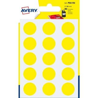 Etichette adesive tonde PSA - in carta - permanenti - diametro 19 mm - 15 et/fg…