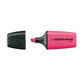 Evidenziatore Boss Mini - punta a scalpello - tratto 2 - 5 mm - rosa 56 - Stabi…