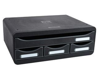Exacompta Ecoblack MINI A4+ - Cassettiera - 4 cassetti - nero