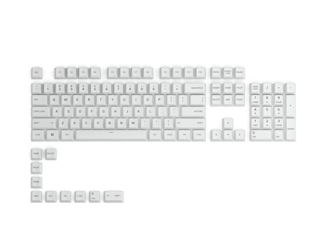 Glorious PC Gaming Race GPBT Keycaps - 114 Tasti in PBT, ANSI, Layout US, Arcti…
