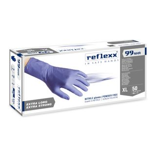 Guanti monouso in nitrile senza polvere Reflexx per uso medicale ambidestri - T…