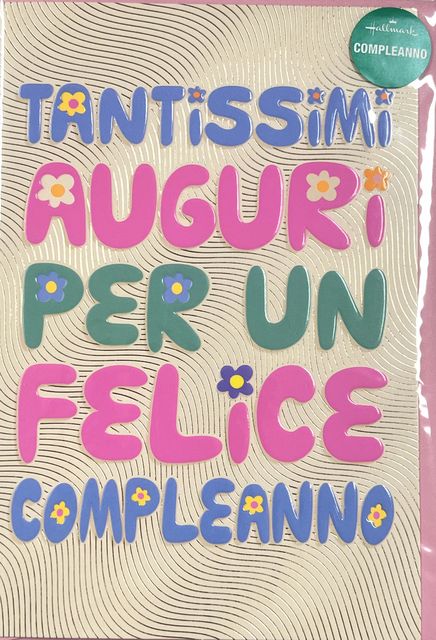 HALLMARK - BIGLIETTI AUGURI COMPLEANNO ROSA/PANNA 129657