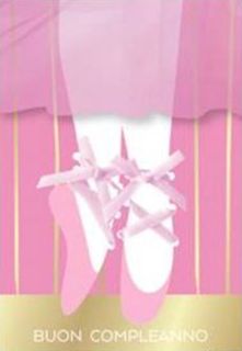 HALLMARK - BIGLIETTI AUGURI EFFETTO ORO ARGENTO OLOGRAFICO BALLERINA 129918