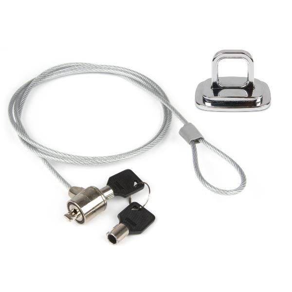 HAMLET CAVO DI SICUREZZA IN ACCIAIO PER NOTEBOOK E PC CON PIASTRA DI ANCORAGGIO…