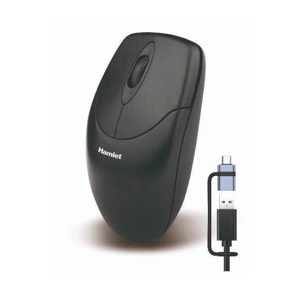 HAMLET MOUSE USB 1000 DPI + USB-C ADAPTER