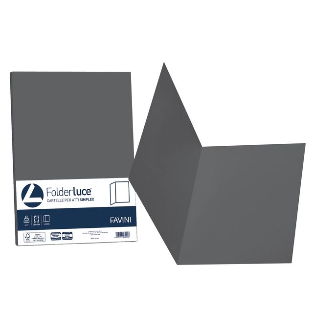FAVINI Luce & Acqua simplex - Cartella semplice - per 250 x 340 mm - grafite (p…