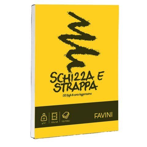 FAVINI Schizza e Strappa - Blocco - A6 - 150 fogli