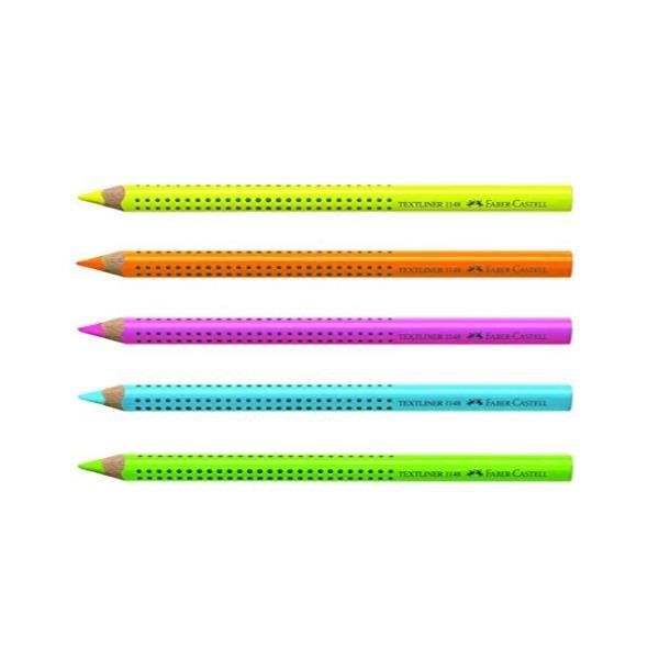 Faber-Castell Jumbo GRIP - Pastello colorato - colori assortiti (pacchetto di 5)