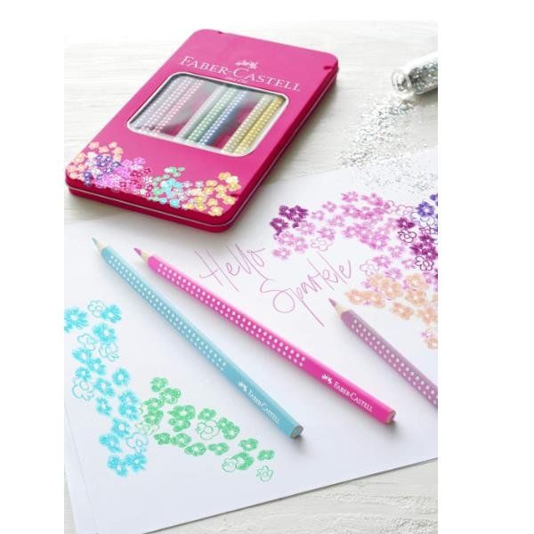 Faber-Castell SPARKLE - Pastello colorato - colori assortiti (pacchetto di 12)