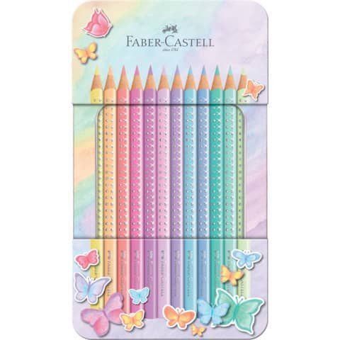 Faber-Castell SPARKLE - Pastello colorato - colori assortiti - 12 pezzi