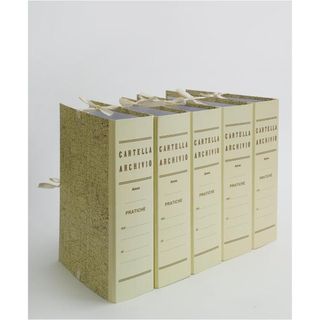 Faldone - legacci incollati - juta - 35 x 25 cm - dorso 20 cm - paglia - Brefio…