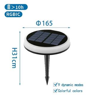 Faretto segnapassi LED da esterno con pannello solare e sensore crepuscolare Ai…