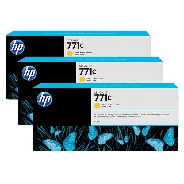 HP 771C - Confezione da 3 - 775 ml - giallo - originale - cartuccia d'inchiostr…