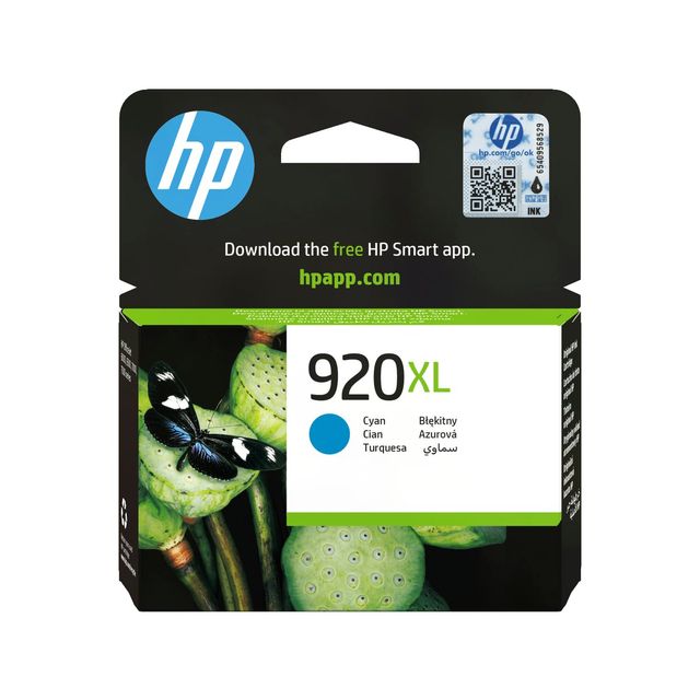 HP 920XL - Alta resa - ciano - originale - cartuccia d'inchiostro - per Officej…