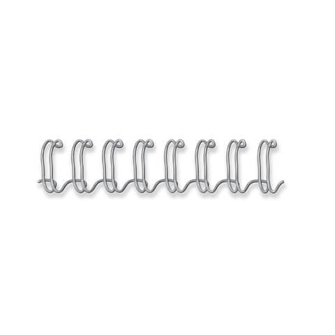 Fellowes - 6 mm - 34 anelli - A4 (210 x 297 mm) - 35 fogli - argento - 100 pezz…