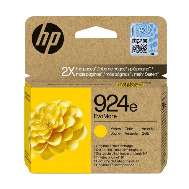 HP Cartuccia di inchiostro giallo originale 924e EvoMore