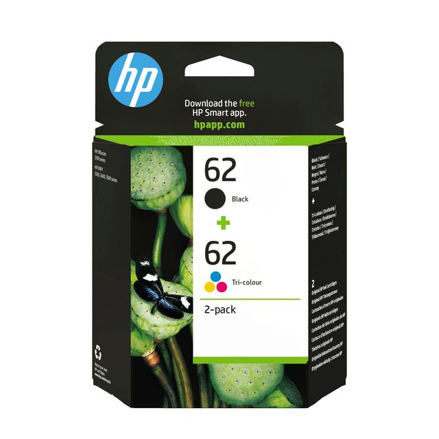 HP Confezione da 2 cartucce originali di inchiostro nero/tricromia 62 - Resa st…