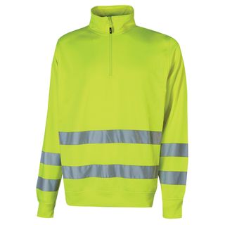 Felpa alta visibilità Felis - mezza zip - taglia L - giallo fluo - U-Power