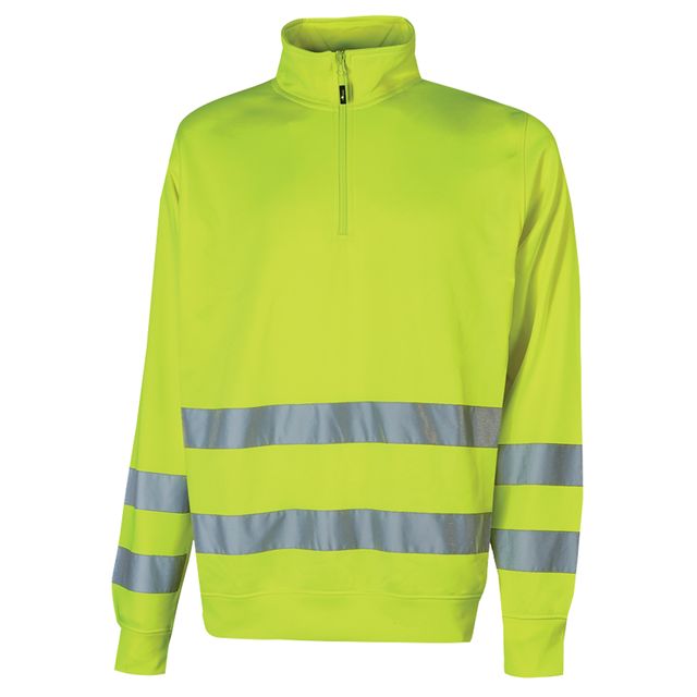Felpa alta visibilità Felis - mezza zip - taglia XXL - giallo fluo - U-Power