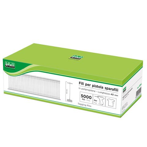 Fili per sparafili Lebez 5260 - 6,5 cm - trasparente - Lebez - conf. 5000 pezzi