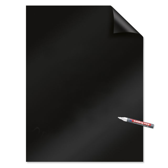 Fogli elettrostatici Magic Chart - 60 x 80 cm - nero - Legamaster - rotolo da 2…