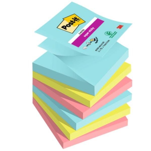Foglietti Post-it Super Sticky Z-Notes 76 mm x 76 mm 6 blocchetti da 90 fogli C…