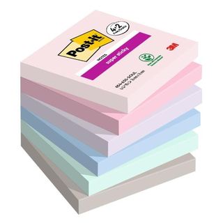 Foglietti Post-it® Super Sticky Soulful 76x 76 mm conf. 4 blocchetti + 2 gratis…