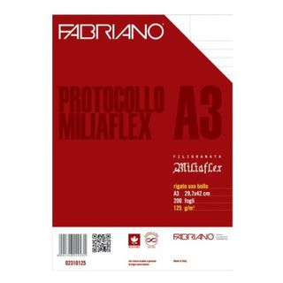 Foglio protocollo - A4 - uso bollo - 125 gr - Fabriano - conf. 200 pezzi