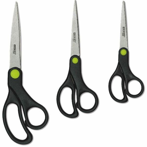 Forbice Re-Generation - green - misure assortite - nero - Arda - display 12 pez…