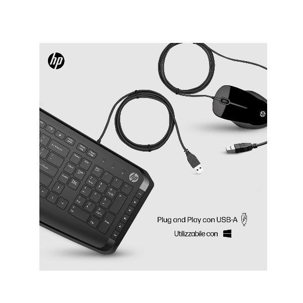 HP Pavilion 200 - Set mouse e tastiera - USB - italiana - nero - per OMEN by HP…