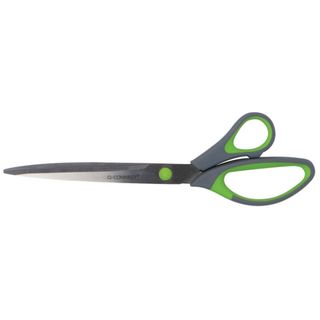 Forbici in blister Q-Connect Softgrip lame asimmetriche grigio/verde 24,9 cm KF…