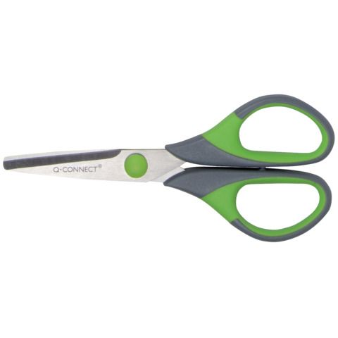 Forbici in blister Q-Connect Softgrip lame simmetriche grigio/verde 14 cm KF007…