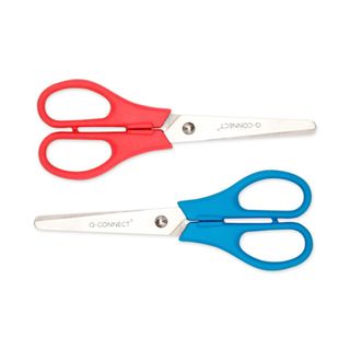 Forbici per bricolage in blister Q-Connect rosso e blu 13,5 cm - KF01229