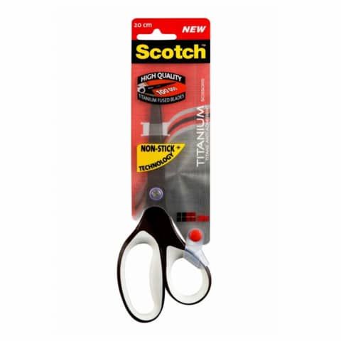 Forbici professionali Scotch® Titanium Non-Stick asimmetrica bianco/nero 20 cm …