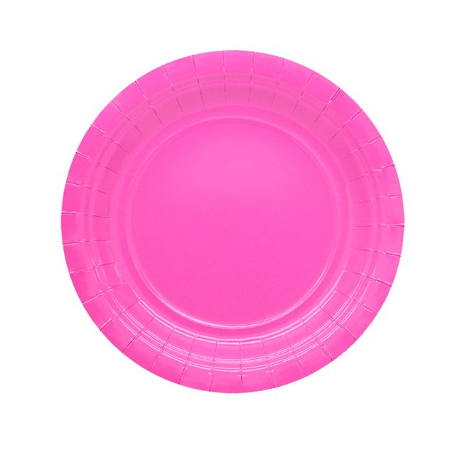 25 piatti piani D18cm Ecocolor biodegradabile fucsia Big Party