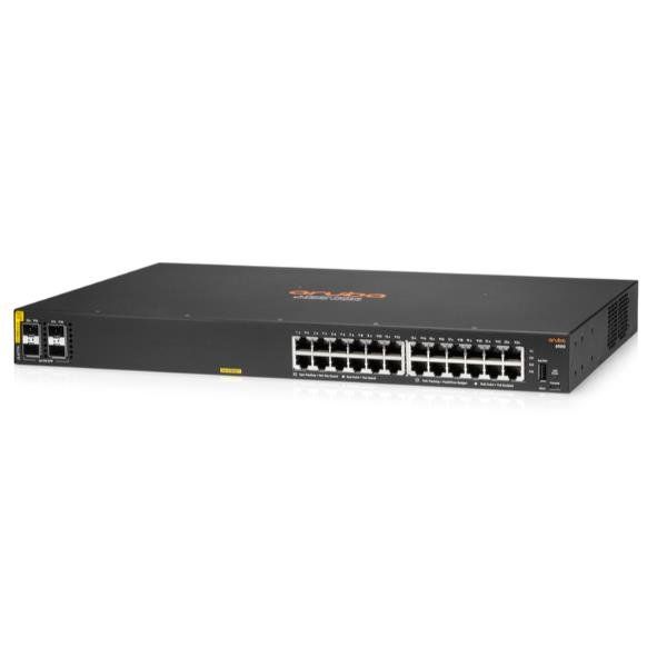 HPE Aruba 6100 24G Class4 PoE 4SFP+ - Switch - gestito - 24 x 10/100/1000 + 4 x…