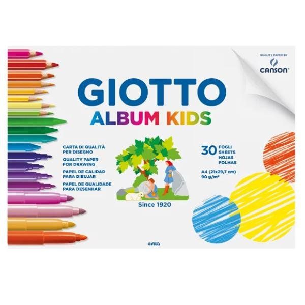 GIOTTO KIDS - Album da disegno - Rotolo (50 cm x 5 m) - bianco (pacchetto di 5)