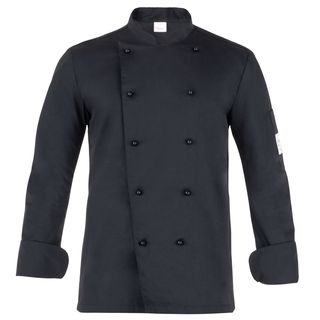 Giacca cuoco Adriano - da uomo - manica lunga - taglia M - nero - Giblor's