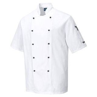 Giacca cuoco Kent - maniche corte - taglia L - bianco - Portwest