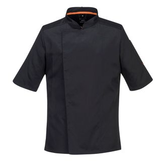 Giacca cuoco MeshAir Pro - maniche corte - taglia M - nero - Portwest