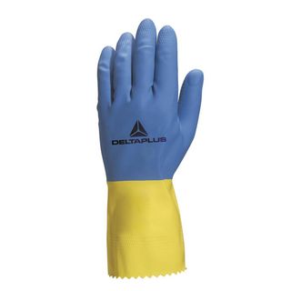 Guanti da lavoro industriale Duocolor 330 - lattice floccato cotone - taglia 08…