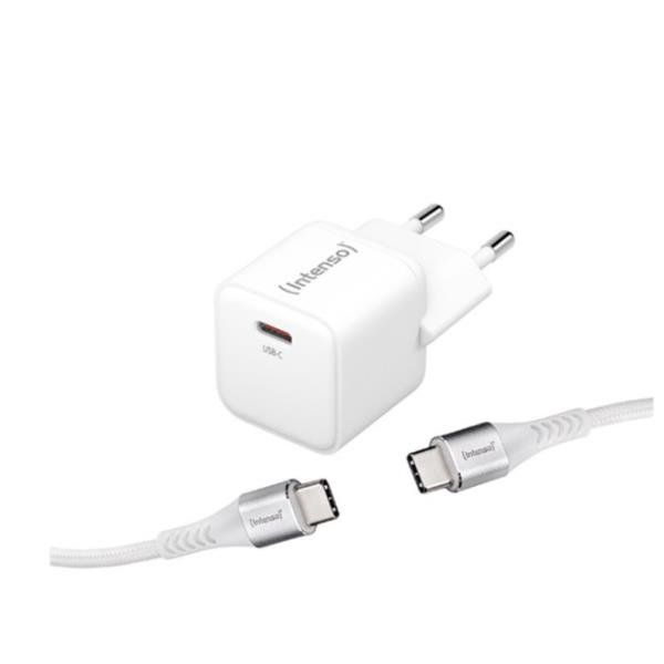 INTENSO GaN ADAPTER SET CARICABATTERIE DA RETE 30 W PD 3.0 QC 4.0 USB-C + CAVO …