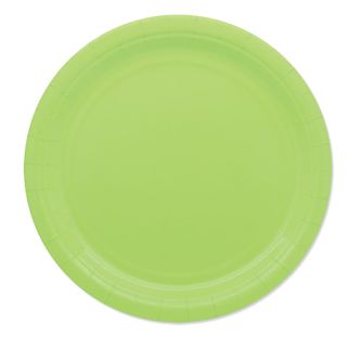 25 piatti piani D24cm Ecocolor biodegradabile verde mela Big Party