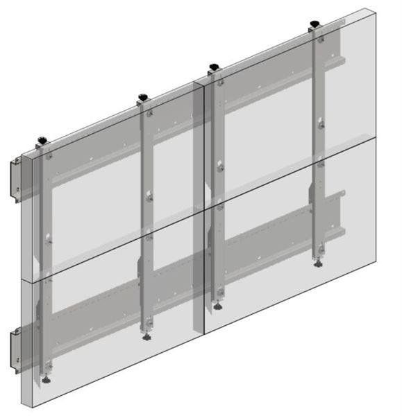 ITB Solution Structure 2 x 2 - Staffa - per video wall - dimensione schermo: 45…