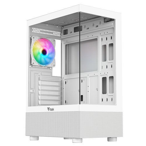 ITEK CASE SHOWBUI 33W,GAMING TOWER ATX, 12CM ARGB FAN, USB3, SIDE FRONT PANEL T…
