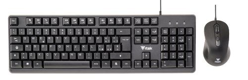 ITEK DEC C01 TASTIERA FULL SIZE QWERTY 105 TASTI + MOUSE USB NERO