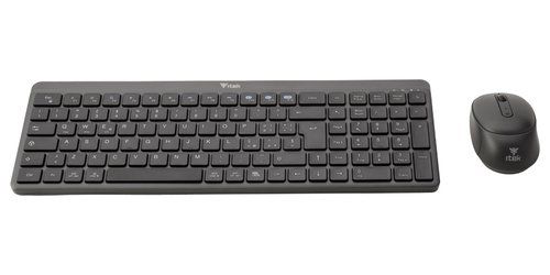 ITEK DEC WS01 TASTIERA WIRELESS FULL SIZE 106 TASTI QWERTY + MOUSE 2.4GHz + BLU…