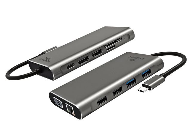 ITEK HUB USB-C 11 in 1- 2HDMI + VGA + RJ45 + 2USB3 + 2USB2 + SD/TF + USB-C