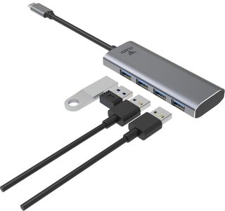 ITEK HUB USB-C maschio- 4xUSB3.0- alluminio